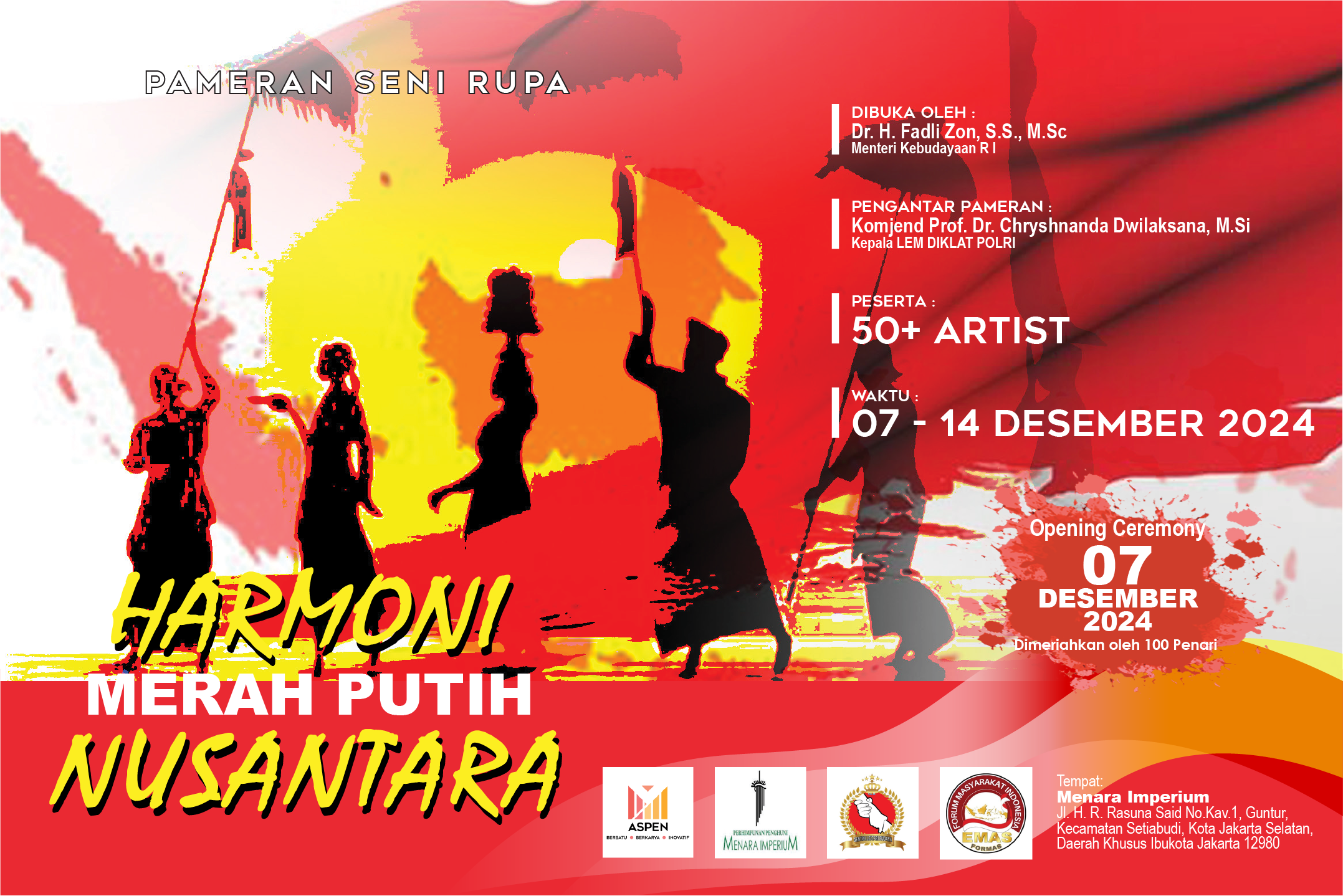 
																Pameran Seni Rupa Harmoni Merah Putih Nusantara by ASPEN
								